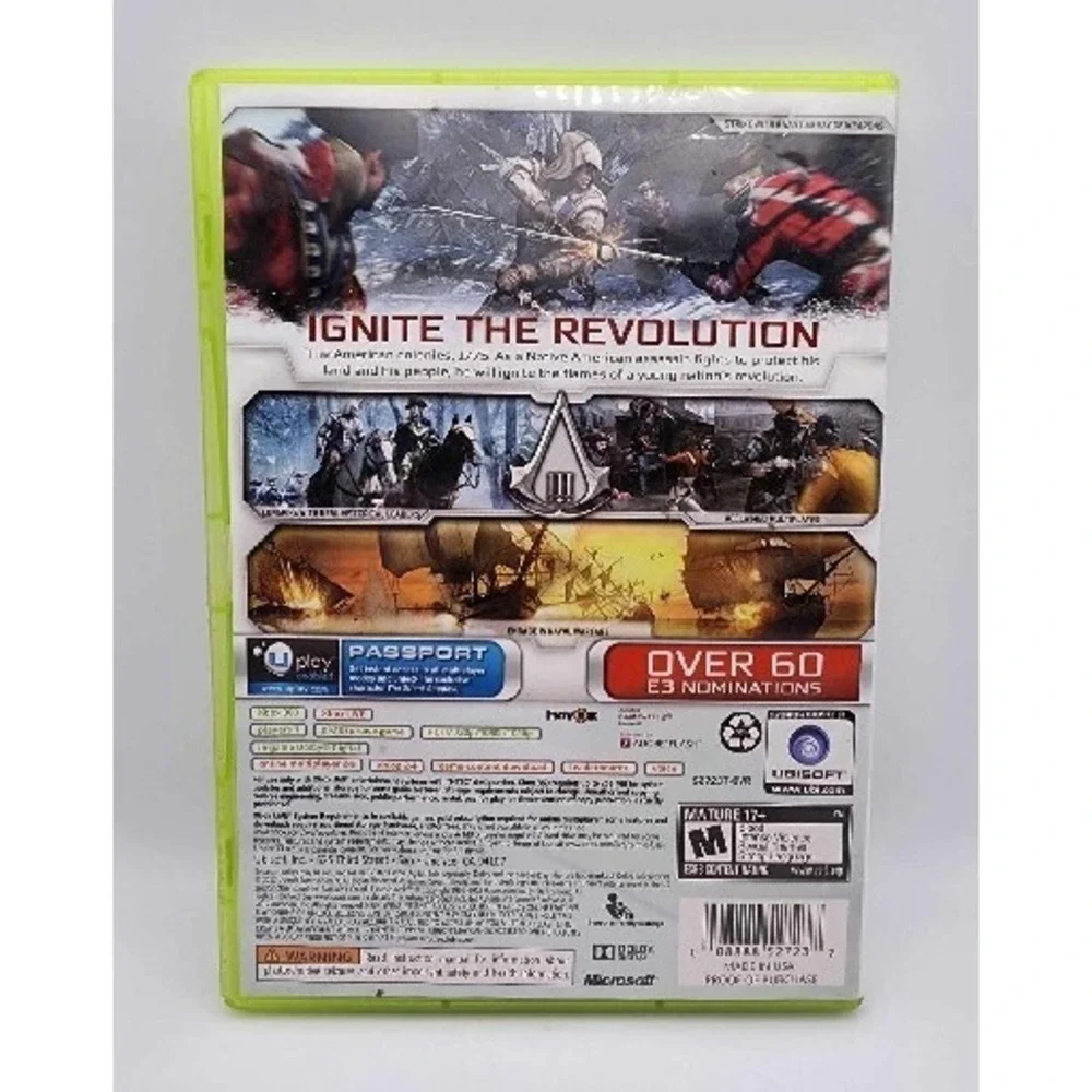 Assassin's Creed III Xbox 360 CIB‎ Complete EUC